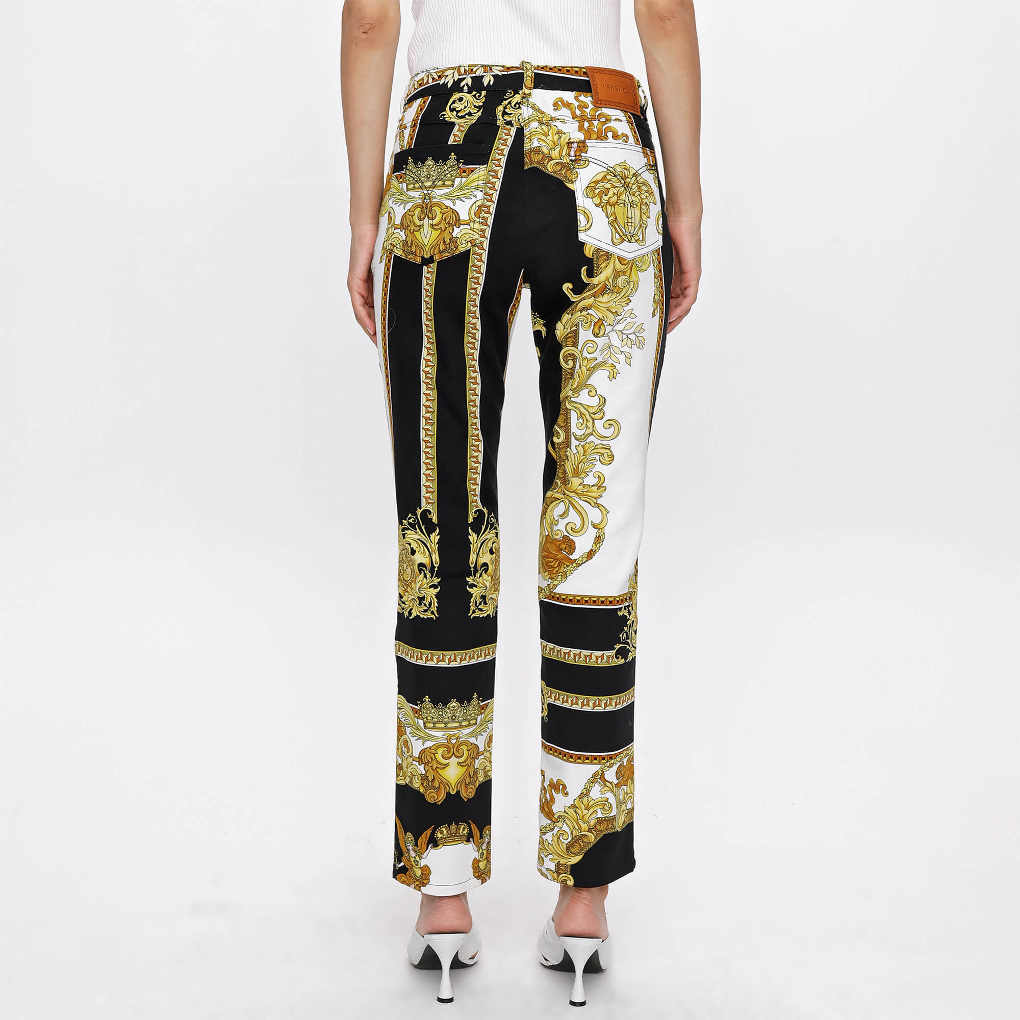 Versace - Black&Gold Iconic Medusa Pants